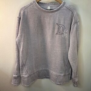 Balance Collection Disneyland Embroidered D Mickey Mouse Crew Pullover Women's L